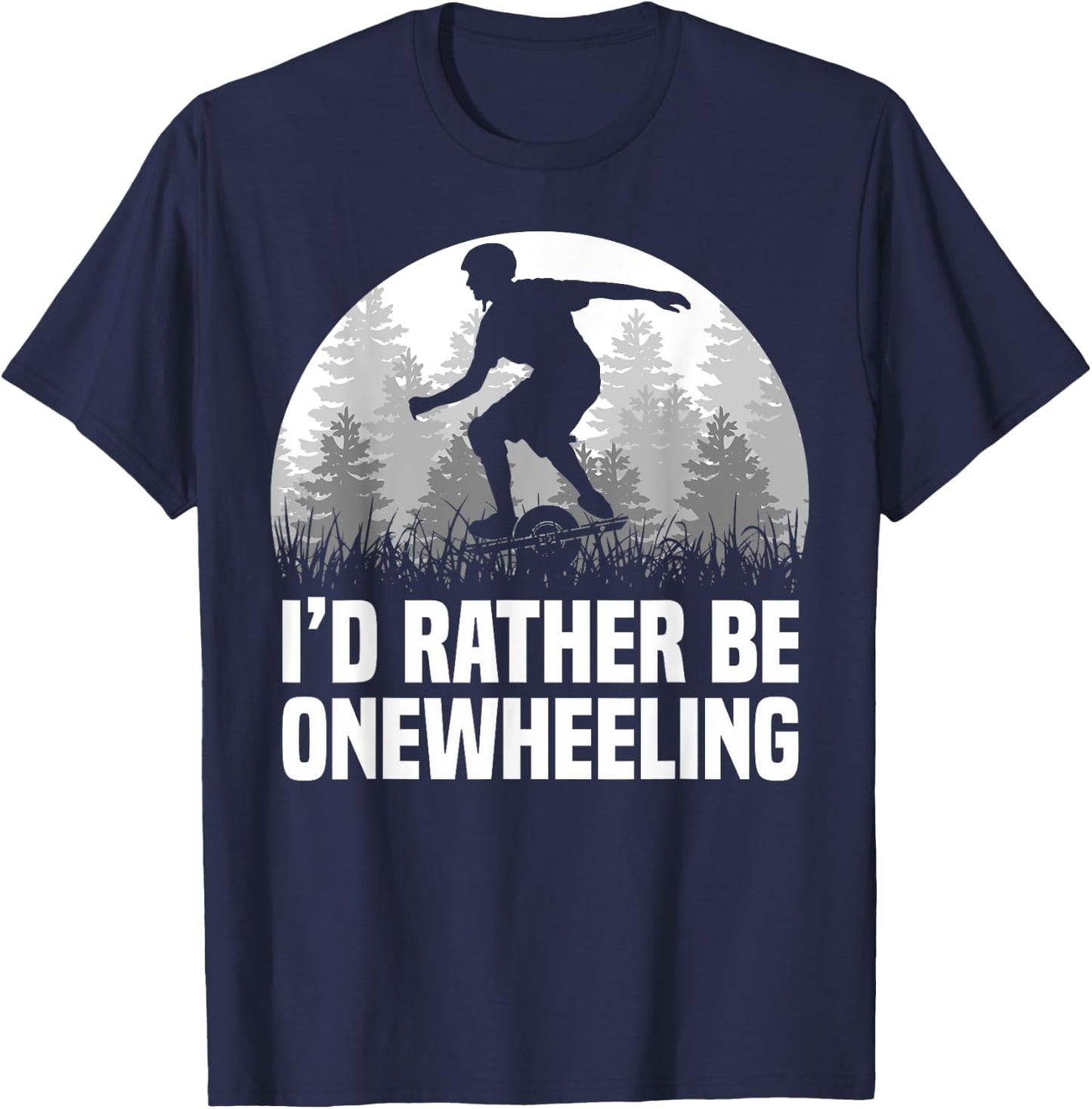 I'd Rather Be Onwheeling One Wheel T-Shirt - T-Shirt | Navy