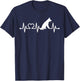 ECG Heartbeat German Shepherd Pulse for Dog Owners T-Shirt - T-Shirt | Navy