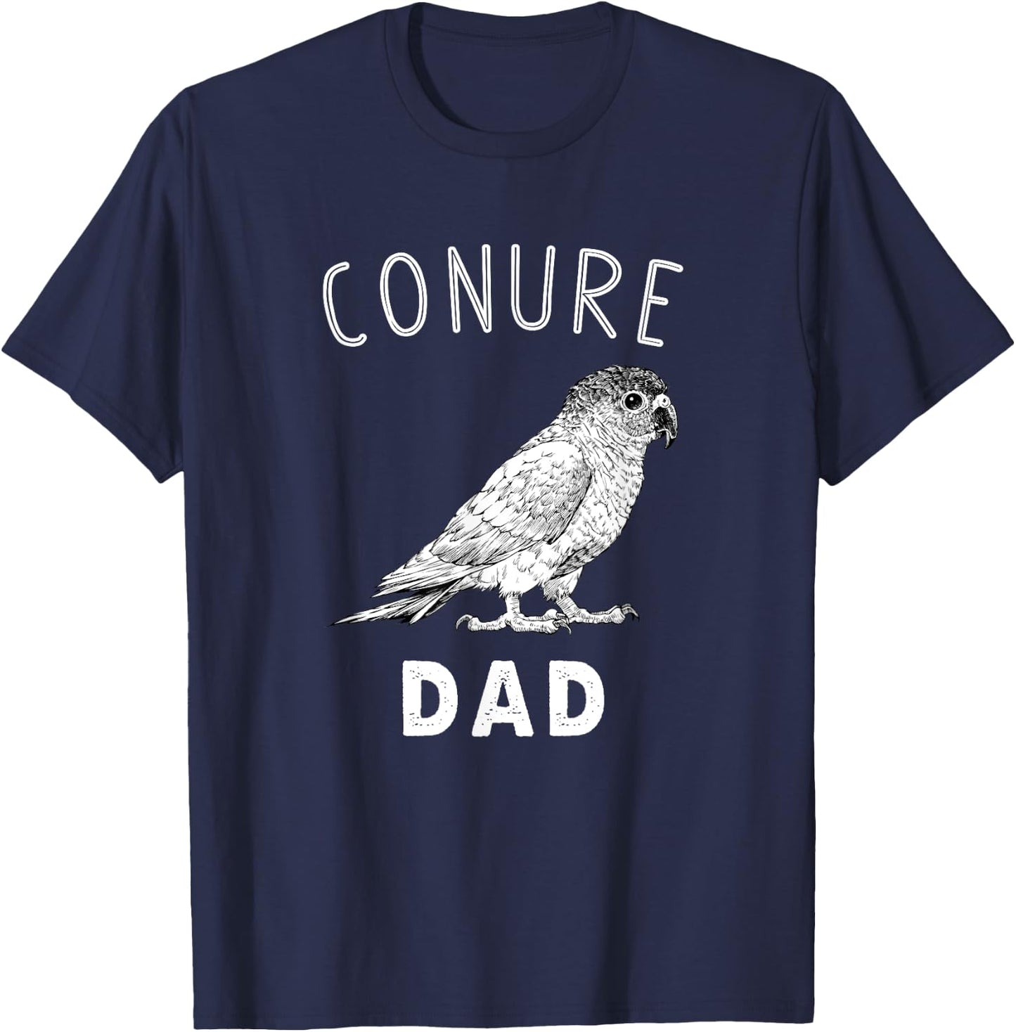 Conure Dad Green Cheek Conure Parrot Bird Papa T-Shirt - T-Shirt | Navy