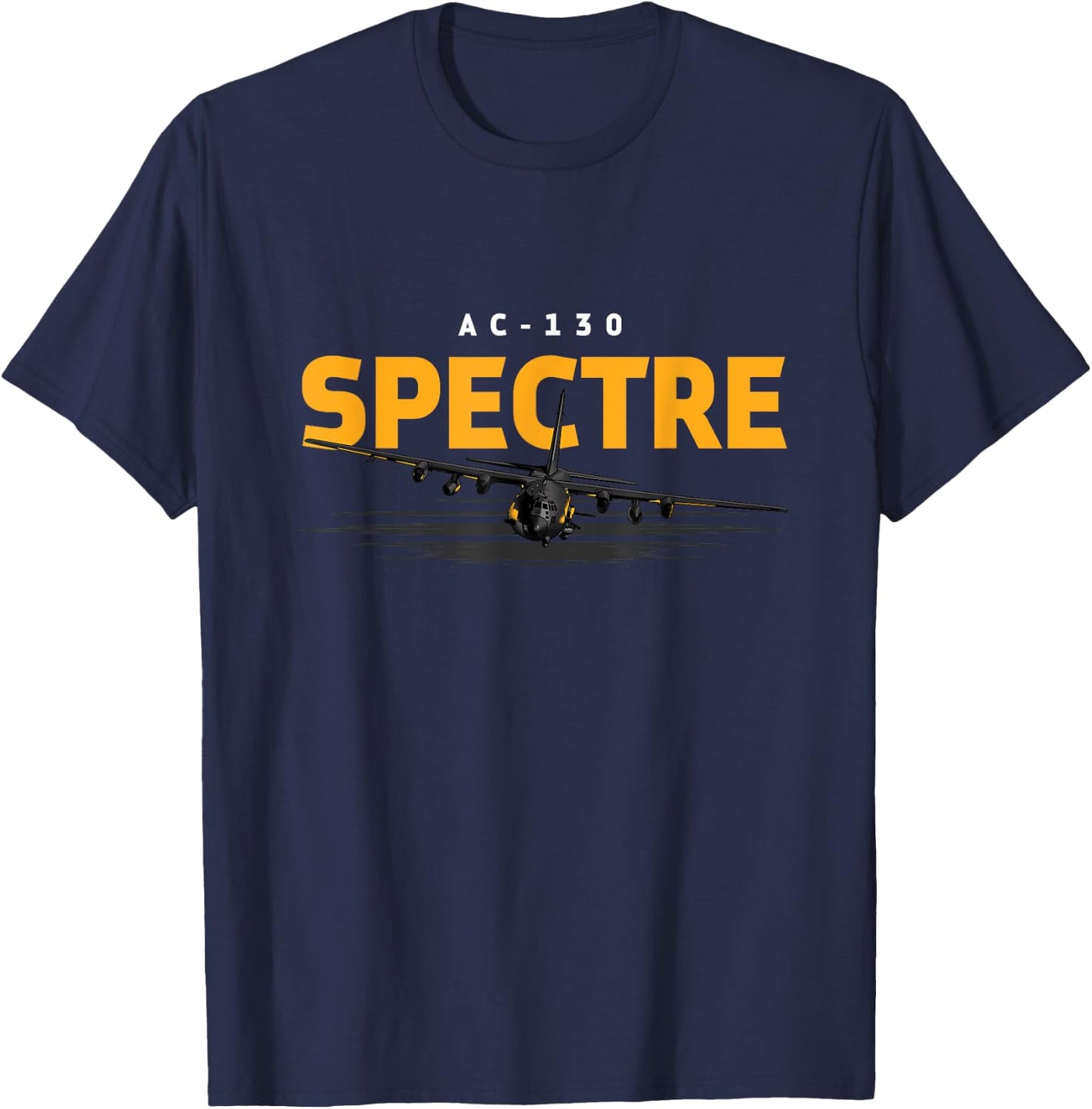 USA Military Warbird AC130 Gunship Airplane T-Shirt - T-Shirt | Navy