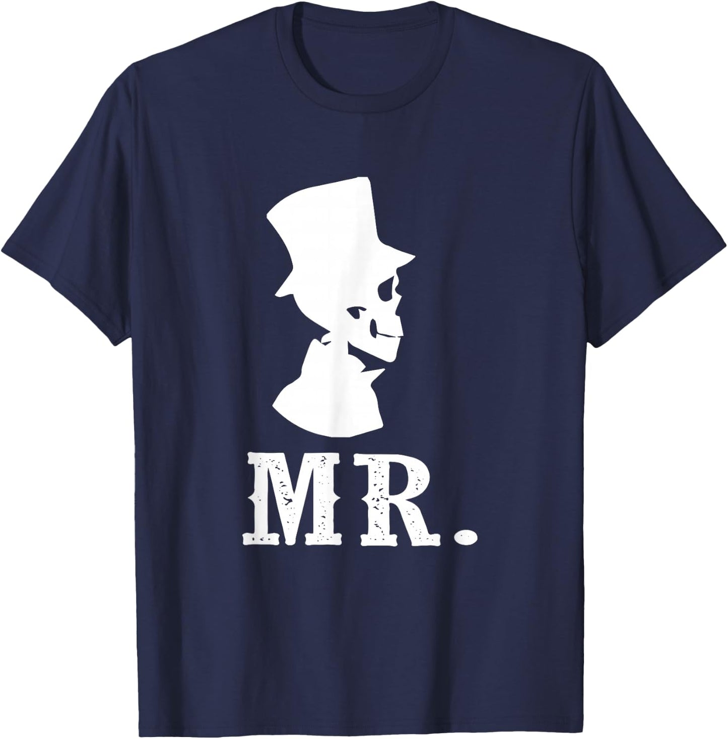 Mr. Halloween or Day Of The Dead Wedding Groom T-Shirt - T-Shirt | Navy
