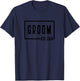 Groom Est 2024 - Wedding Day Bachelor Party Getting Ready T-Shirt - T-Shirt | Navy