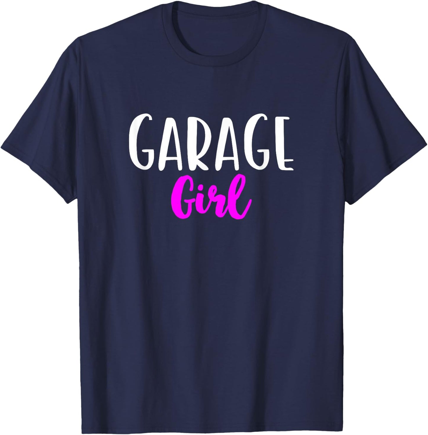 Garage Girl Mechanic Women Funny Cute T-Shirt - T-Shirt | Navy