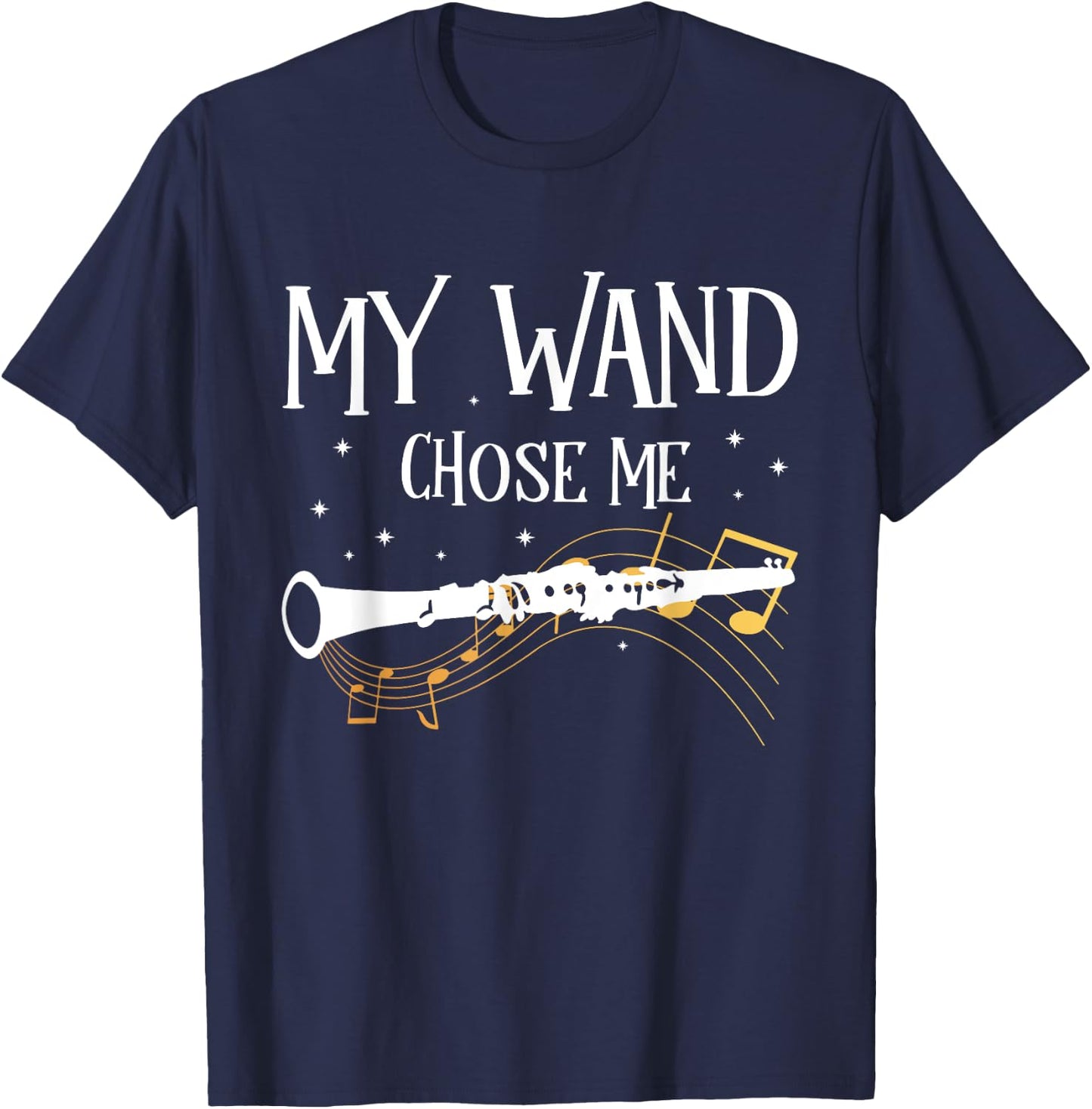 MY Wand Chose Me Clarinet T-Shirt - T-Shirt | Navy