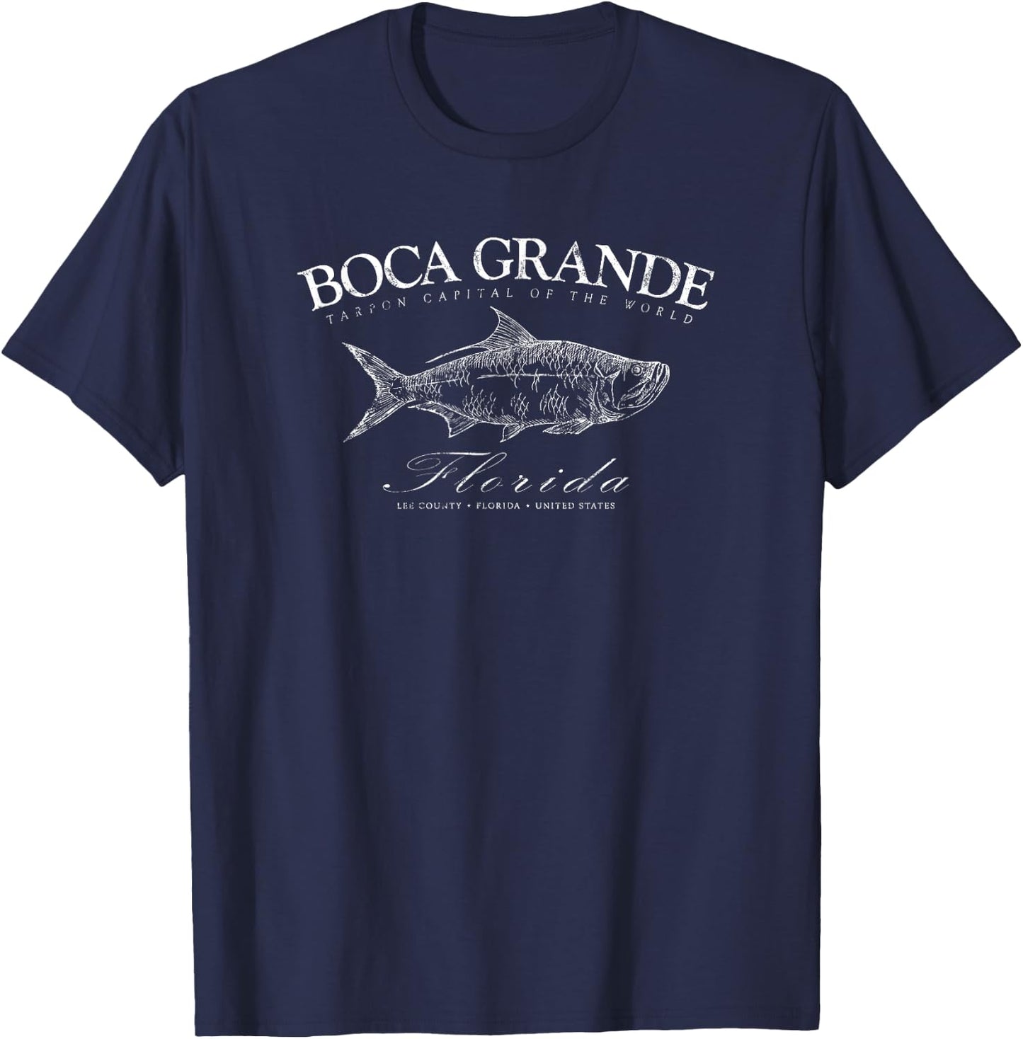 Boca Grande Tarpon Capital of the World Gasparilla T-Shirt - T-Shirt | Navy