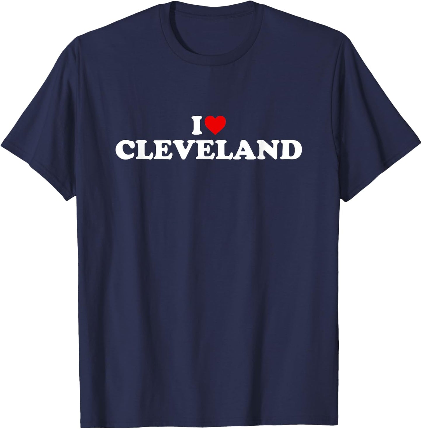 I Love Cleveland - Heart T-Shirt - T-Shirt | Navy