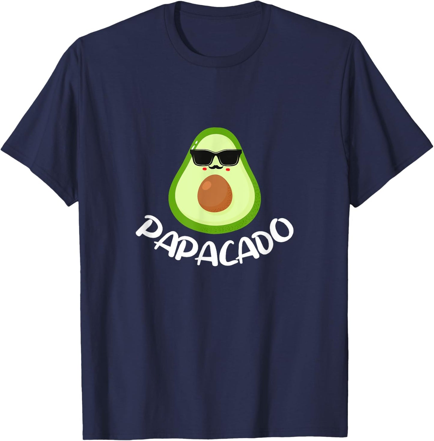 Papacado Funny Avocado Dad Daddy Father's Day T-Shirt - T-Shirt | Navy