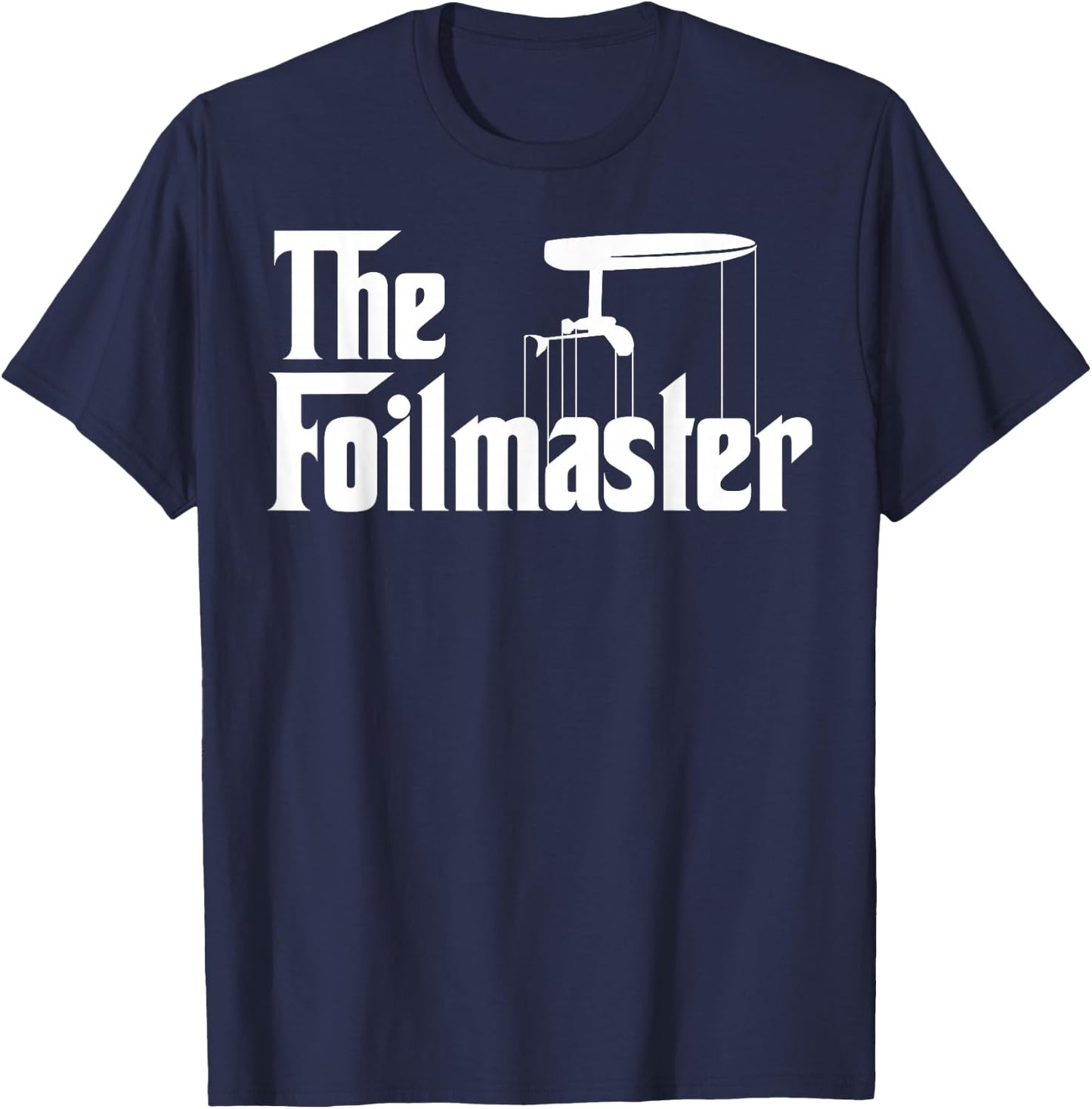 The Foilmaster - Funny E-foil Foilboard Surfing Gift T-Shirt - T-Shirt | Navy