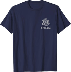 We the People American Bald Eagle Seal Flag Us Constitution T-Shirt - T-Shirt | Navy