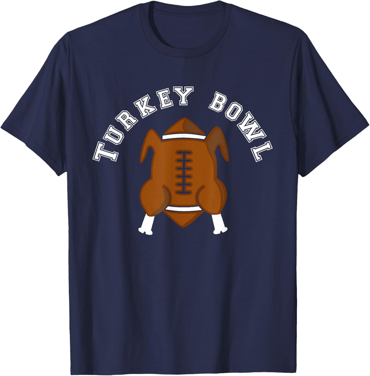 Turkey Bowl - Thanksgiving Football T-Shirt - T-Shirt | Navy