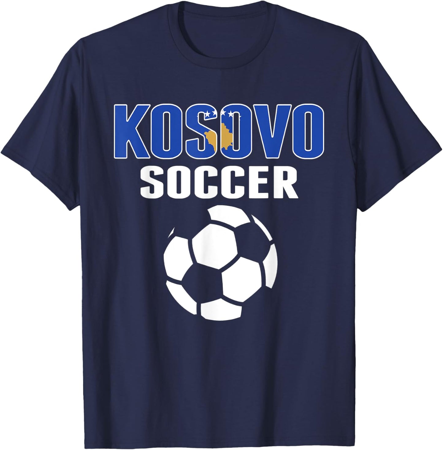 Proud Kosovo Soccer Fans Jersey - Support Kosovan Football T-Shirt - T-Shirt | Navy