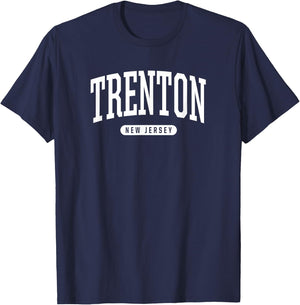 Trenton New Jersey Vacation College Style NJ USA T-Shirt - T-Shirt | Navy