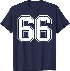 Number 66 Fan Player Jersey Style #66 Men Women Kids T-Shirt - T-Shirt | Navy