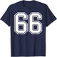 Number 66 Fan Player Jersey Style #66 Men Women Kids T-Shirt - T-Shirt | Navy