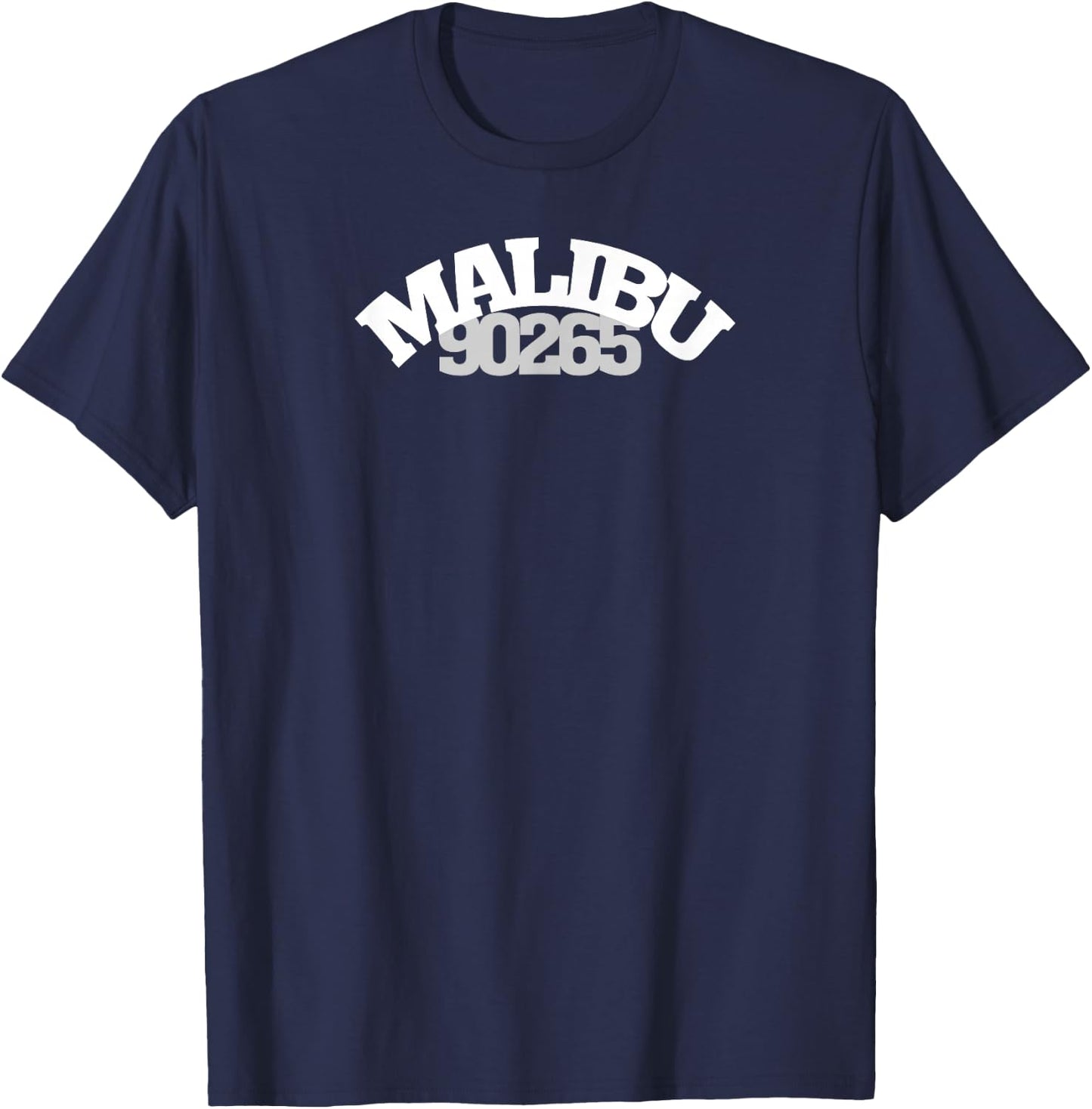 Malibu 90265 Beach Life Surf Swim Sand Beachcombing Vacation T-Shirt - T-Shirt | Navy