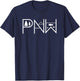 PNW Nature Minimal – Cascadia Pacific Northwest T-Shirt - T-Shirt | Navy