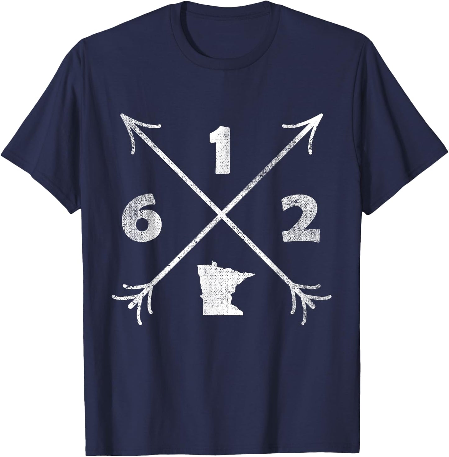 Twin Cities Minnesota MN | area code 612 T-Shirt - T-Shirt | Navy