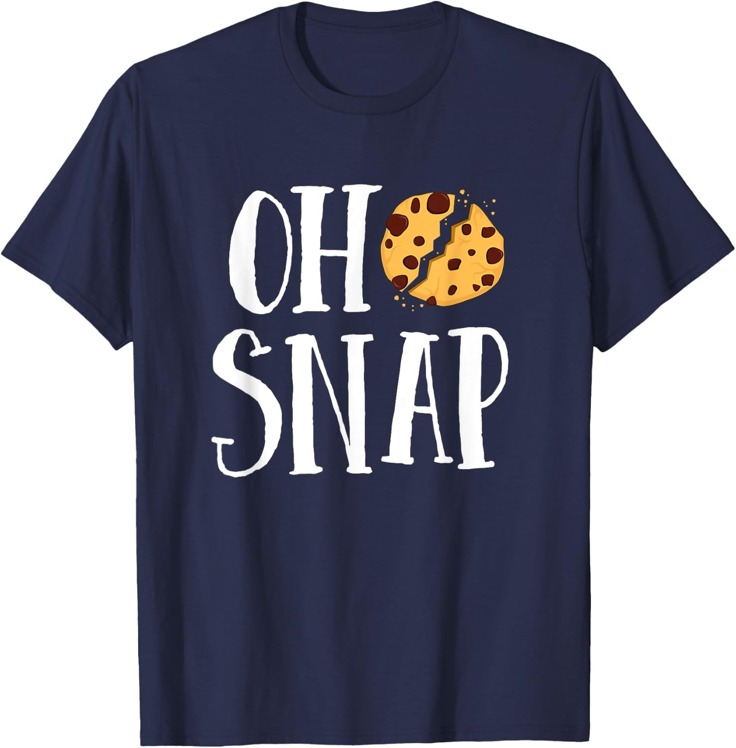 Oh Snap Funny Chocolate Chip Cookie Foodie Gift Kids Girls T-Shirt - T-Shirt | Navy