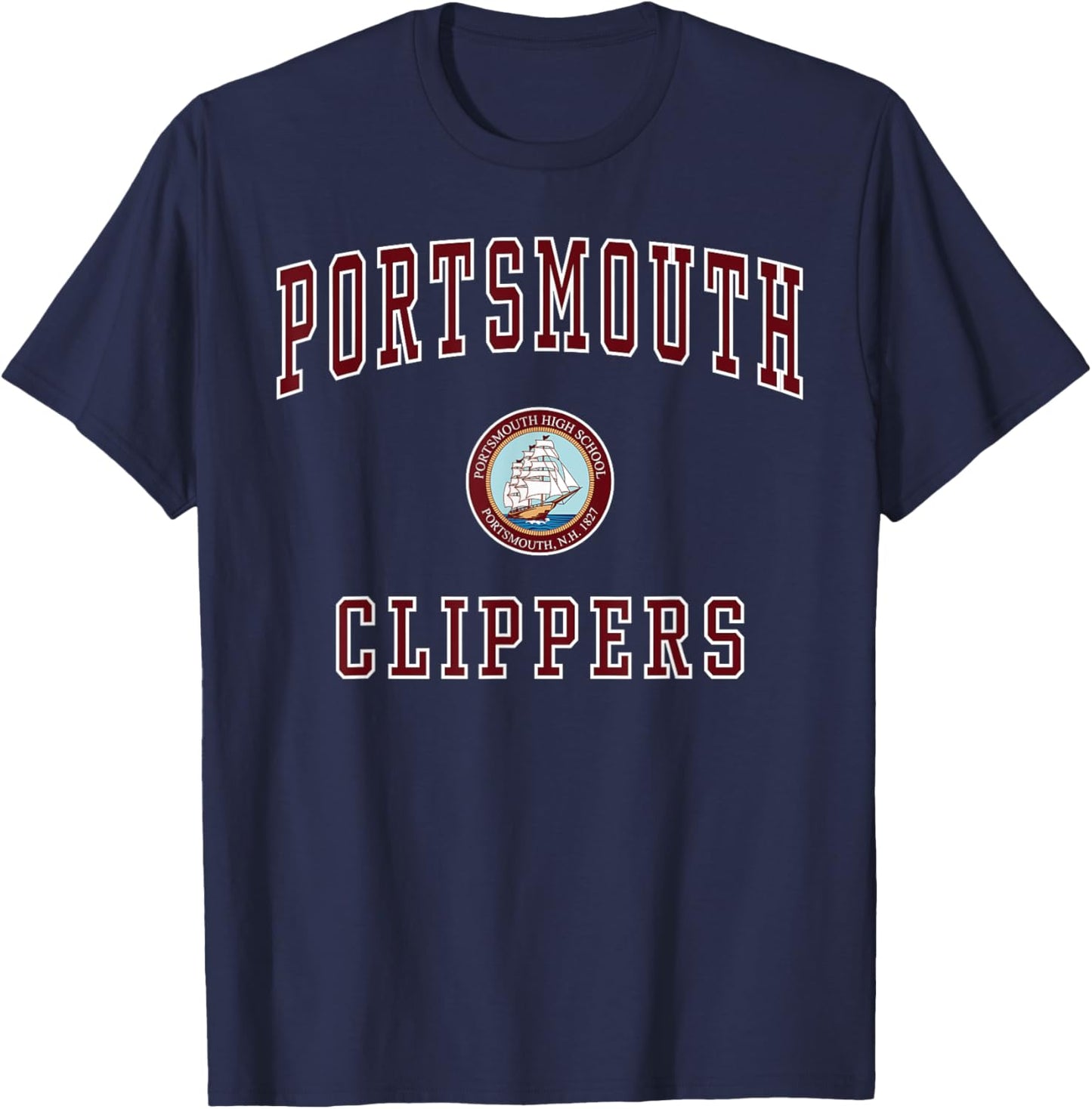 Portsmouth High School Clippers T-Shirt - T-Shirt | Navy