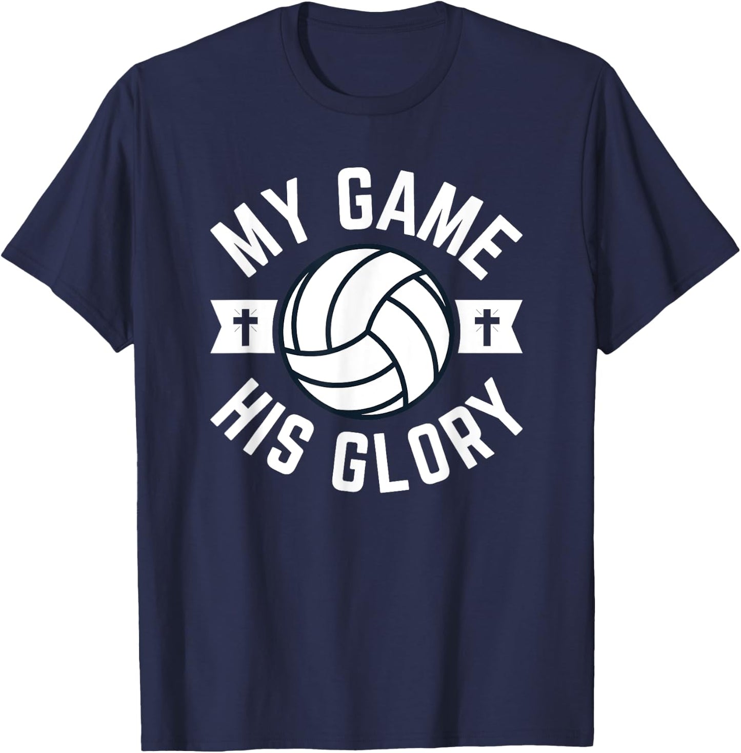 Volleyball Shirts Volleyball Girls Christian Volleyball T-Shirt - T-Shirt | Navy