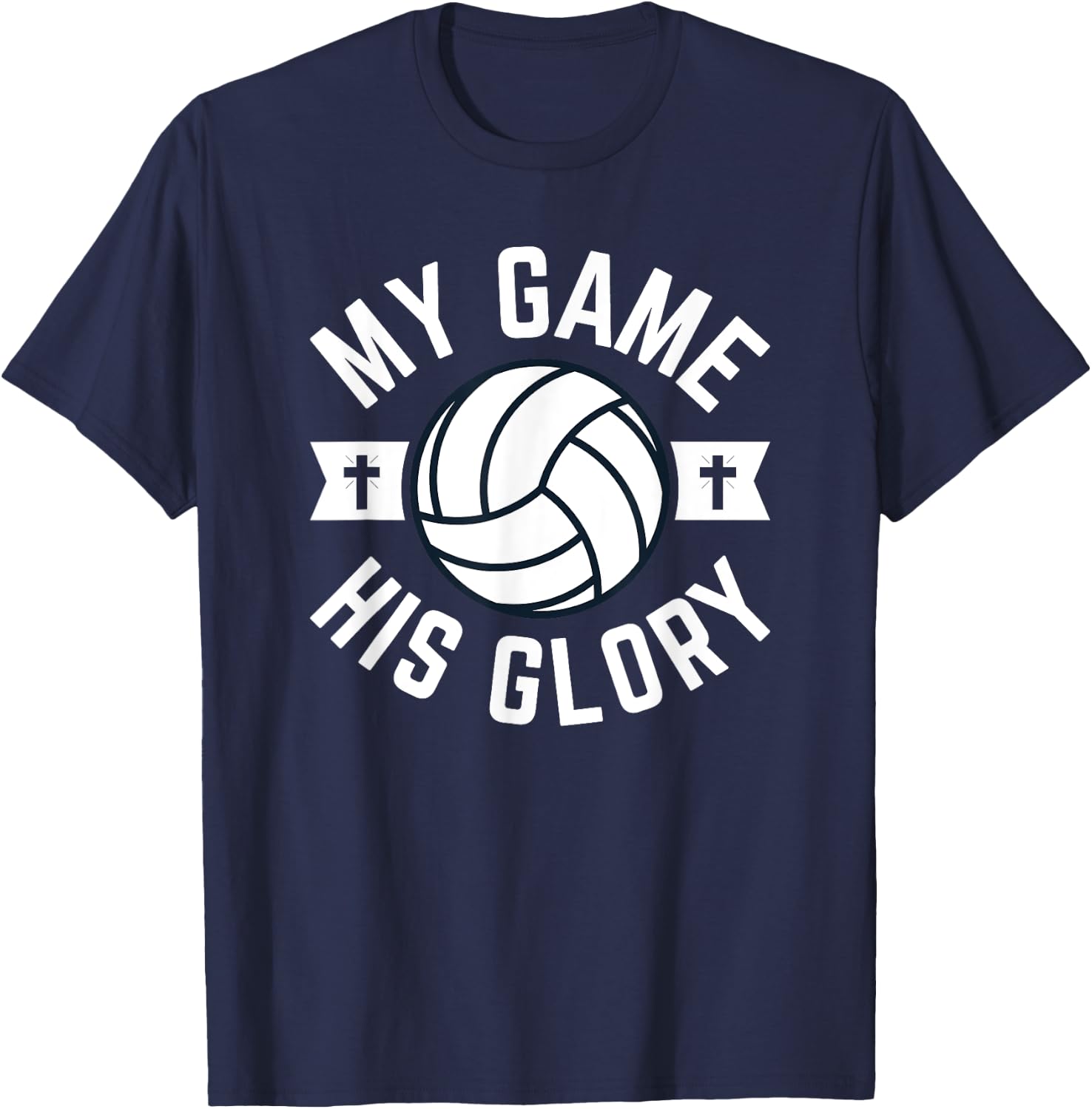 Volleyball Shirts Volleyball Girls Christian Volleyball T-Shirt - T-Shirt | Navy