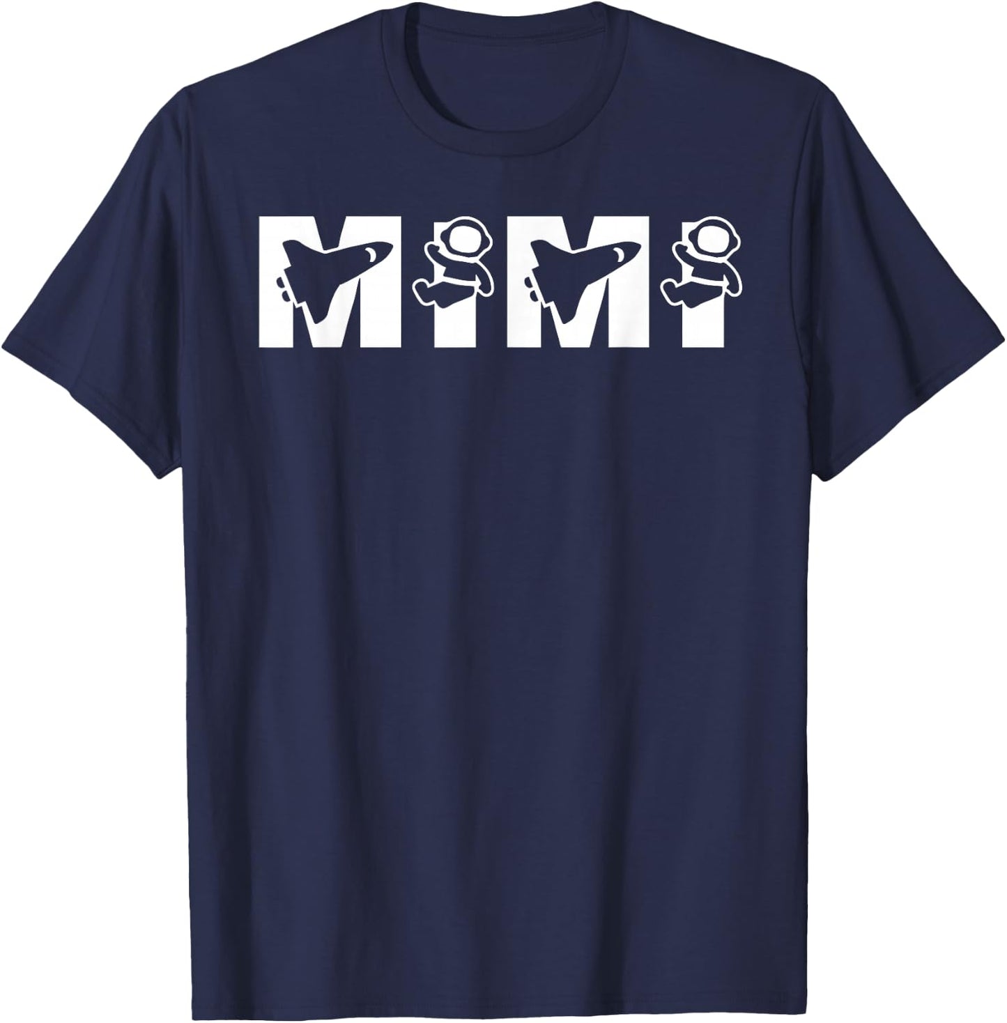 Funny Mimi Space Astronaut Birthday Party T-Shirt - T-Shirt | Navy