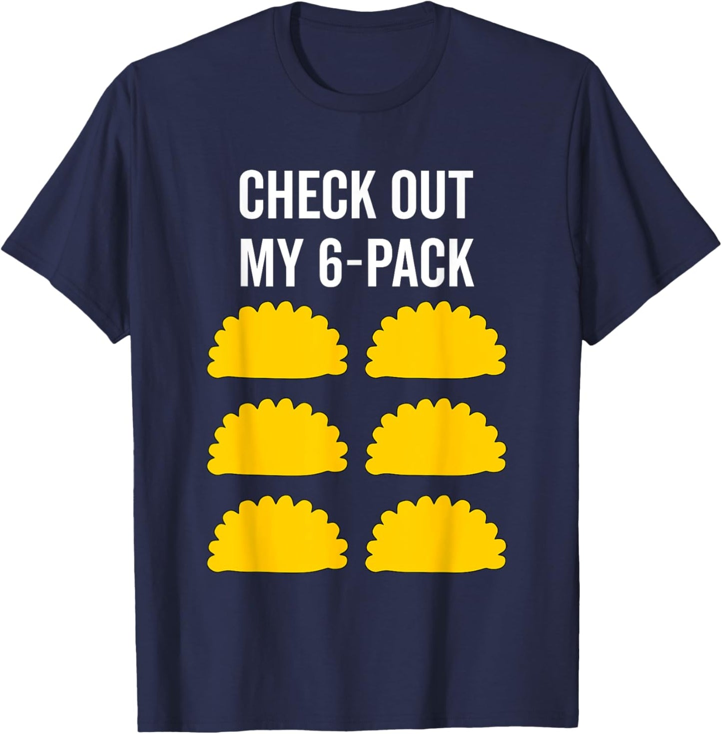 Pierogi 6 Pack Polish Culture Poland Gym Six Pack Funny Gift T-Shirt - T-Shirt | Navy
