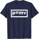 p=mv - Momentum Newtonian Mechanics Newton Physics Mathematics T-Shirt - T-Shirt | Navy