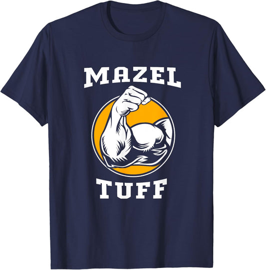 Funny Hanukkah Jew Workout Gym Mazel Tuff T-Shirt - T-Shirt | Navy