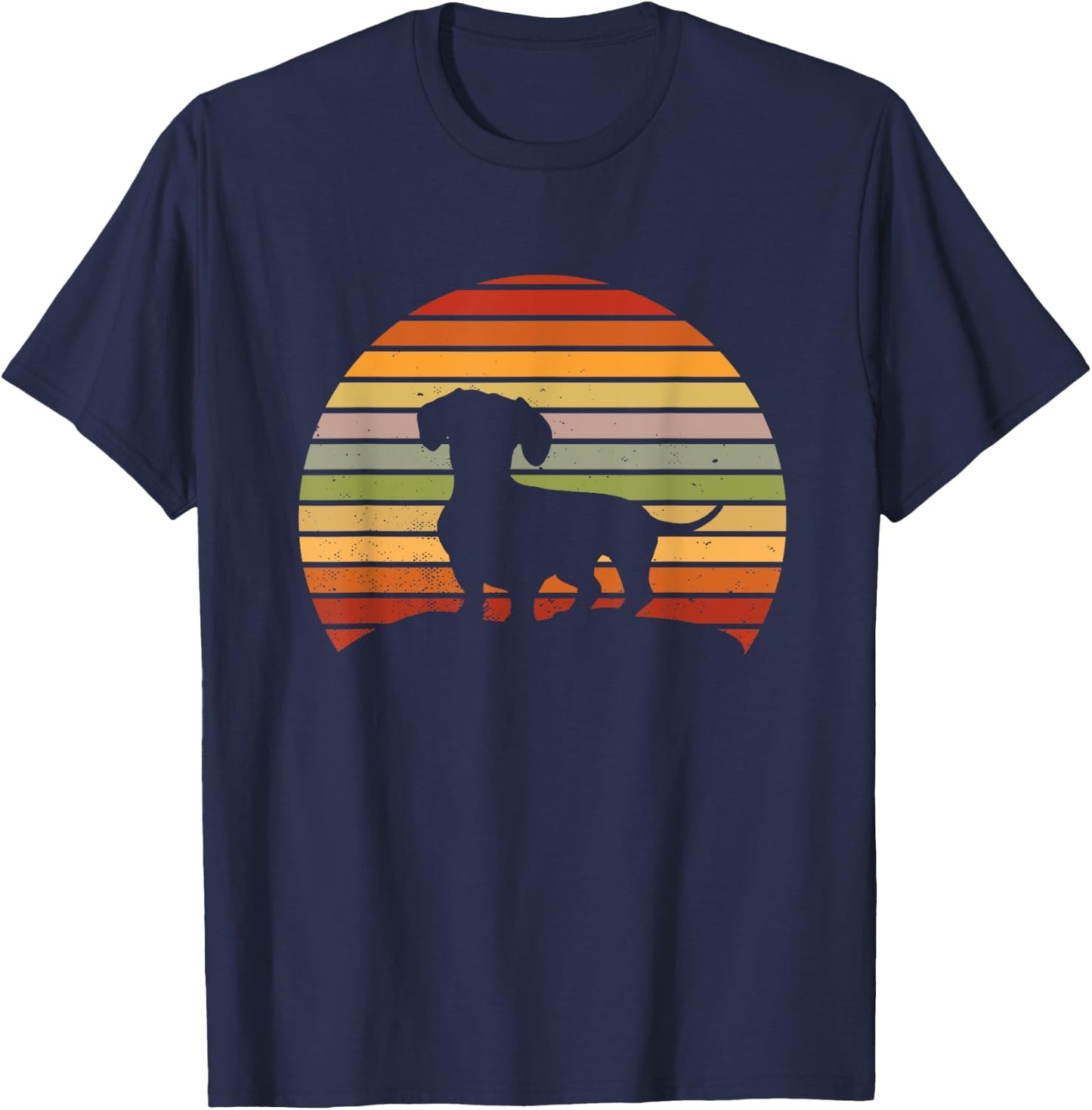 Dachshund Retro Vintage Lover T-Shirt - T-Shirt | Navy