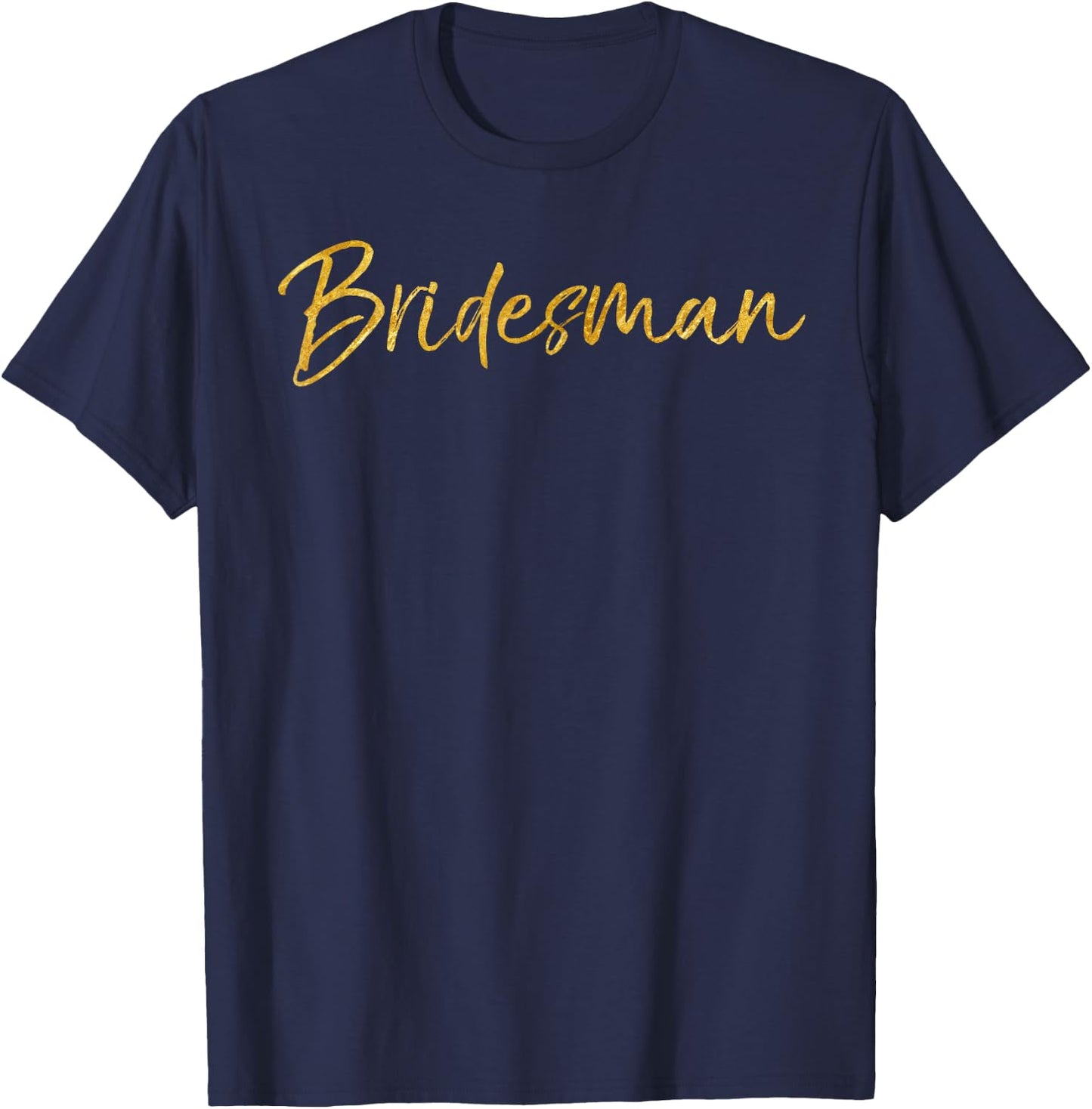 Bride & Groom Wedding Design Studio Men's Black Vintage Mr. & Mrs. Poppin Bottles Bridesman Shirt Funny Cute Gold Guy Bridesmaid T-Shirt - T-Shirt | Navy