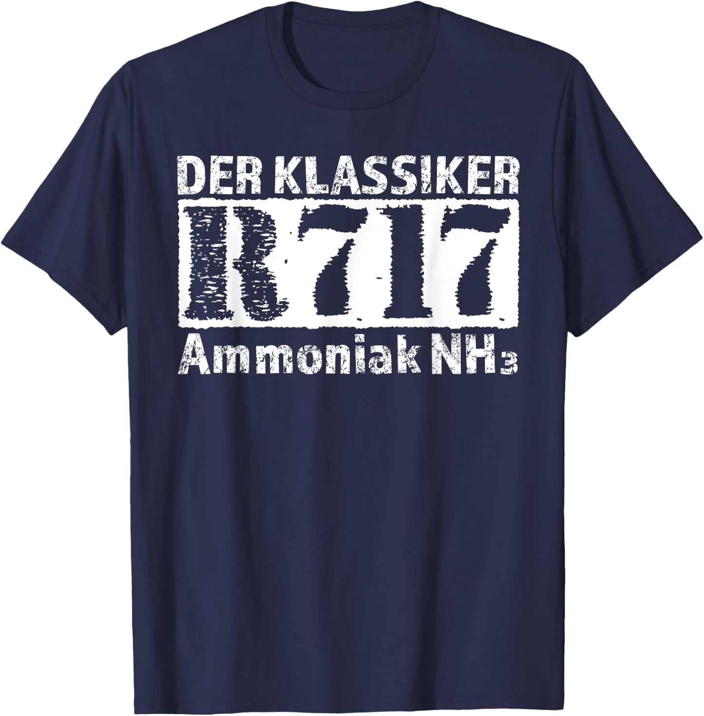The refrigerant R717 NH3 ammonia, motif for refrigerators T-Shirt - T-Shirt | Navy