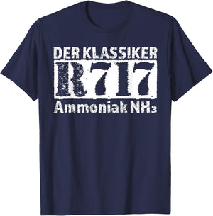 The refrigerant R717 NH3 ammonia, motif for refrigerators T-Shirt - T-Shirt | Navy