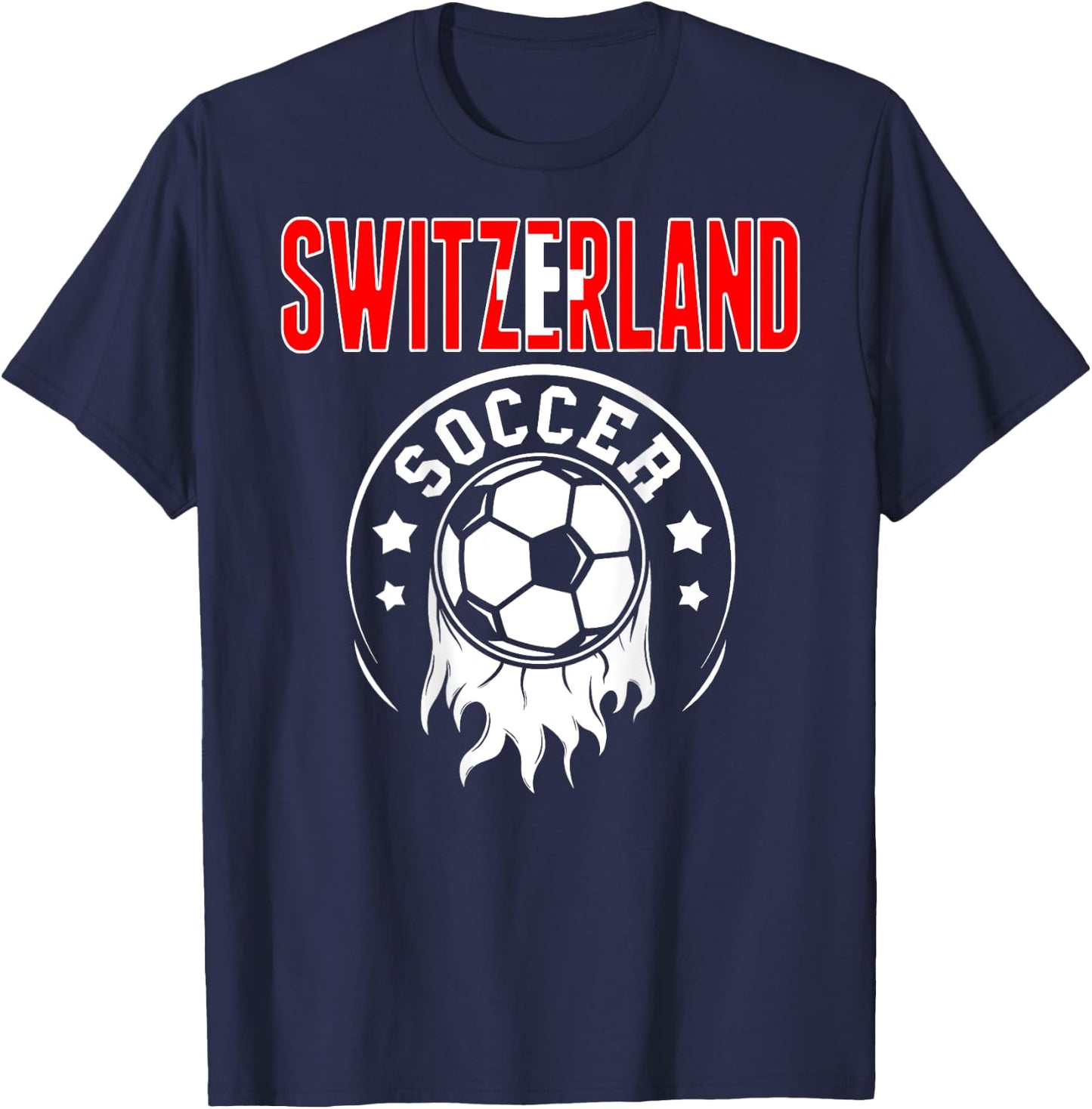 Switzerland Soccer Fans Jersey - Swiss Flag Football Lovers T-Shirt - T-Shirt | Navy