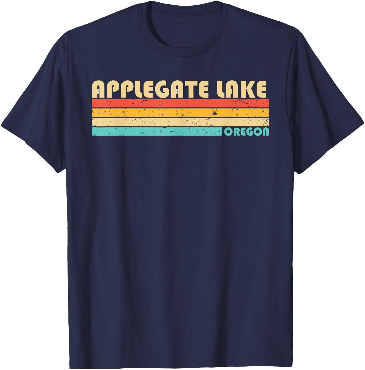 APPLEGATE LAKE OREGON Funny Fishing Camping Summer Women Kids T-Shirt - T-Shirt | Navy