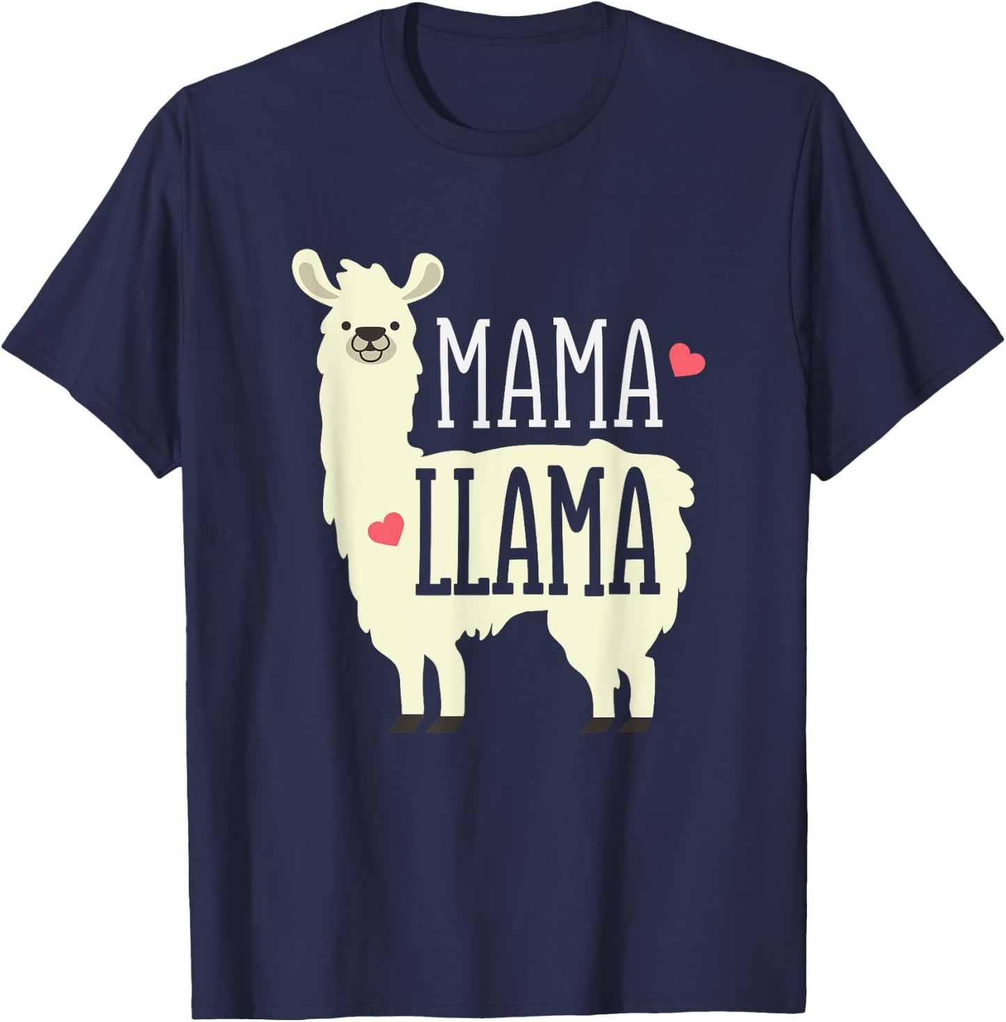Cute Mama Llama Family Zoo Trip Mother's Day T-Shirt - T-Shirt | Navy