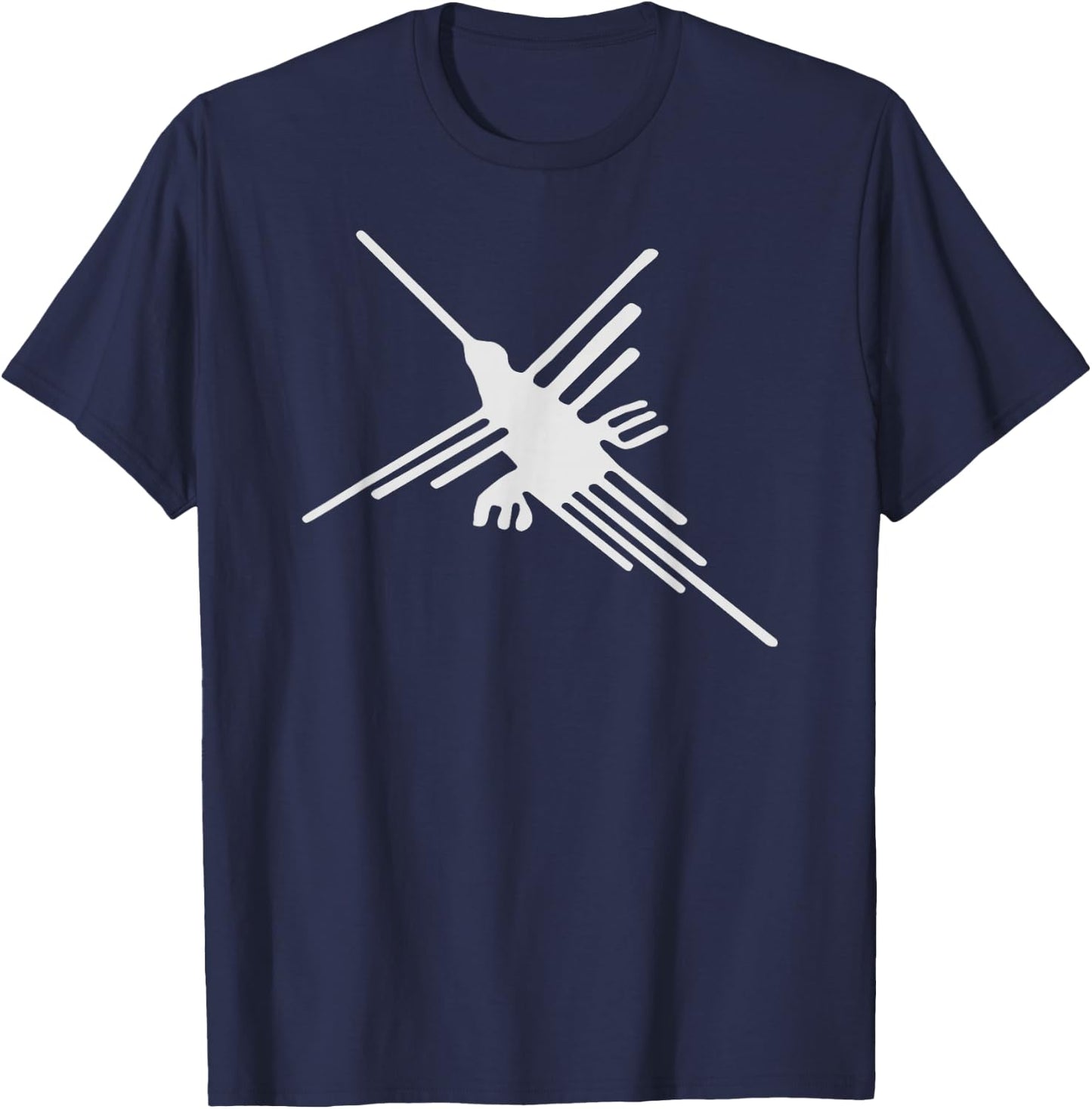 Nazca Lines | Líneas De Nazca South America Peru Geoglyphs T-Shirt - T-Shirt | Navy