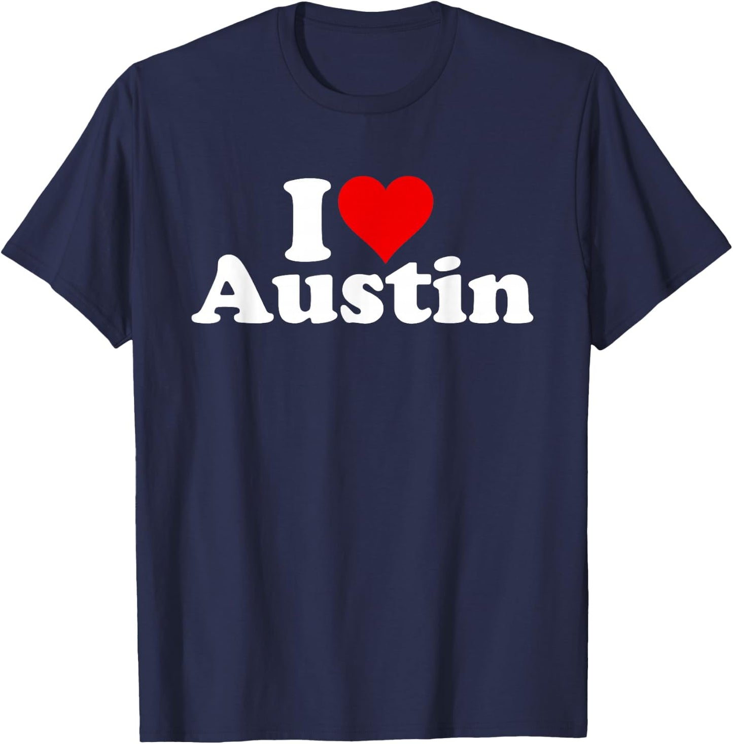 I Heart Love Austin Texas T-Shirt - T-Shirt | Navy