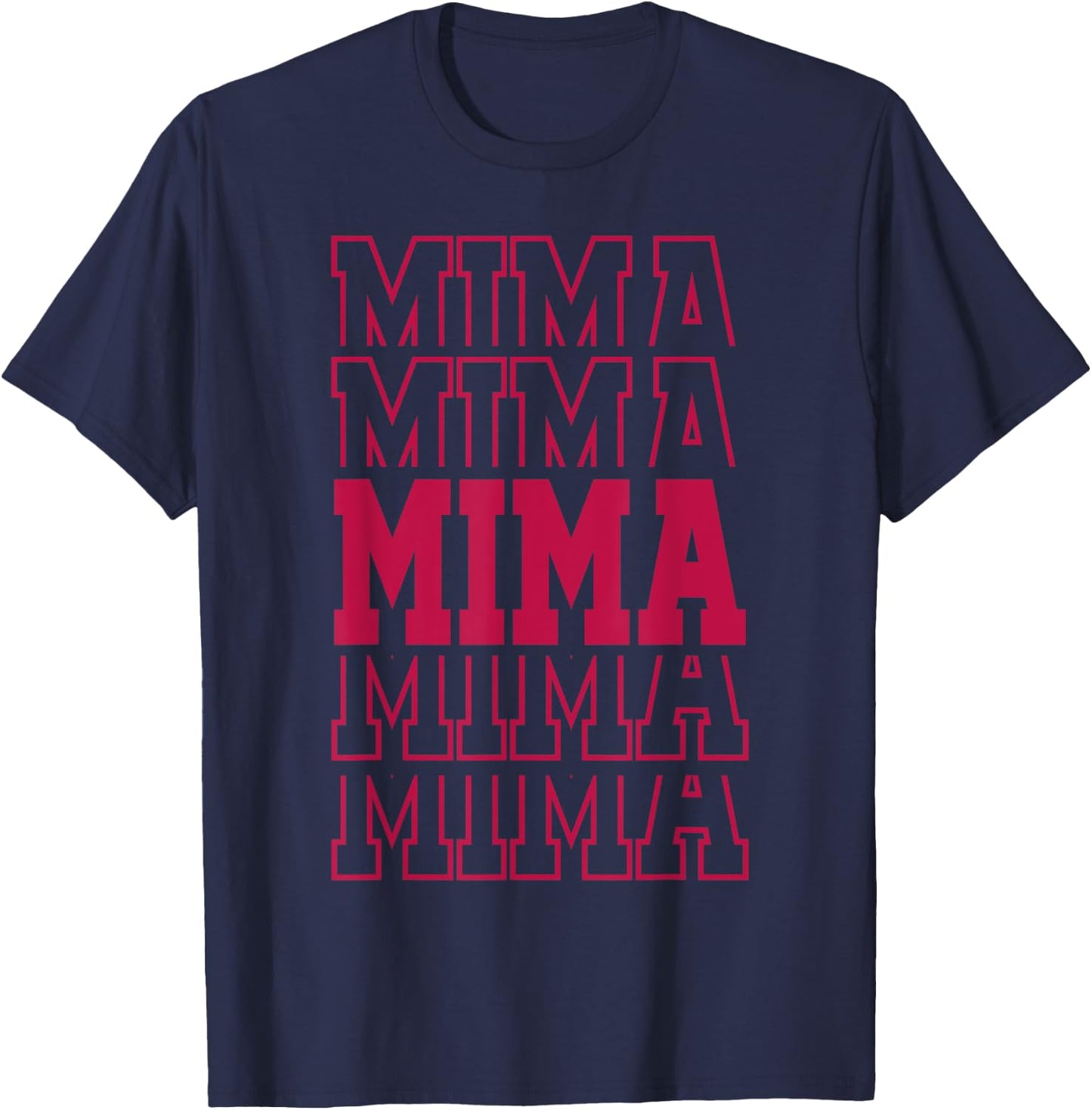 Cute Personalized Mima Birthday Matching Family T-Shirt - T-Shirt | Navy