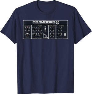Polivoks Synthesizer Synth Vintage USSR Sovietwave T-Shirt - T-Shirt | Navy