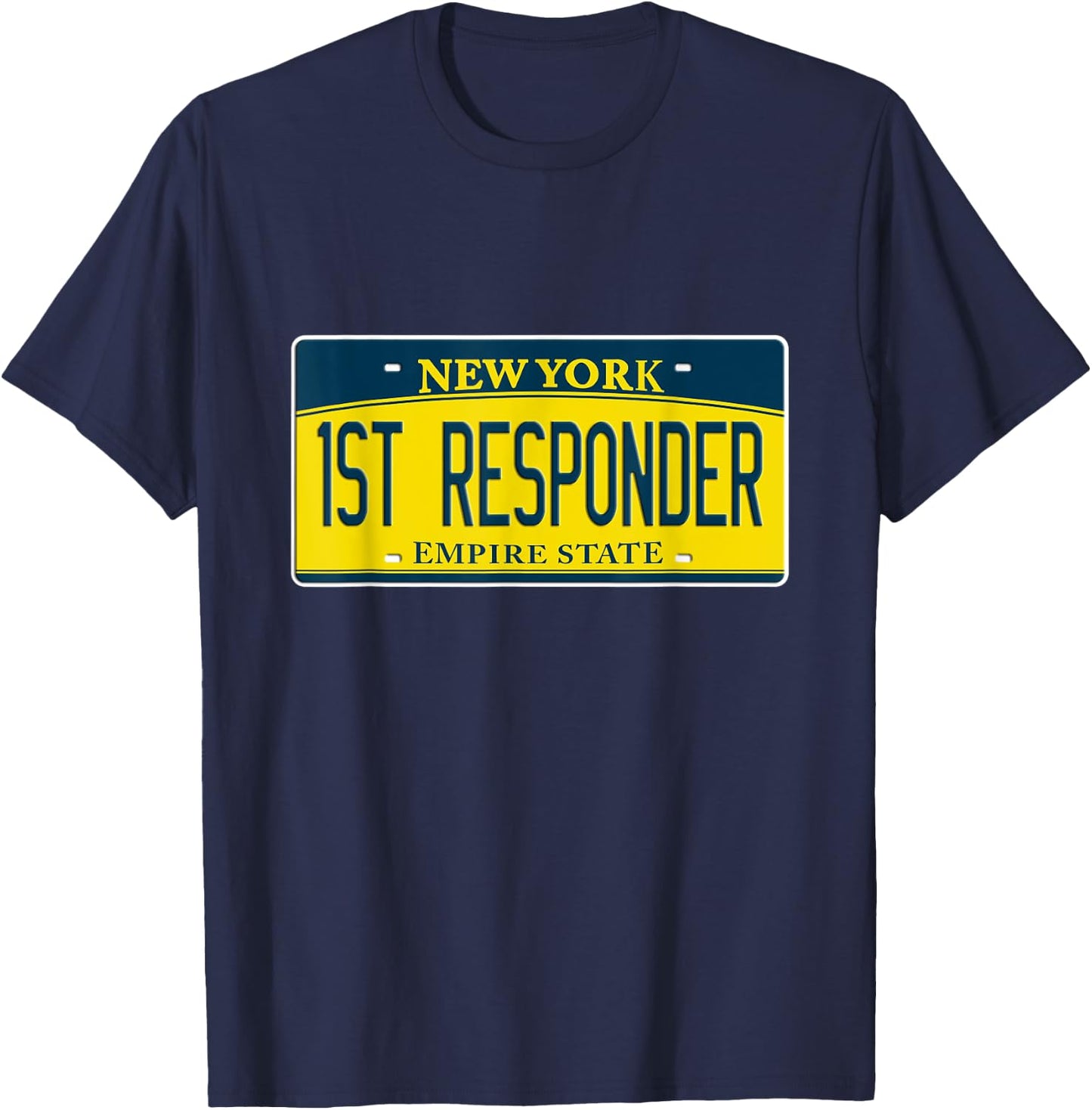 First Responder New York NY USA Fire Police Department EMS T-Shirt - T-Shirt | Navy