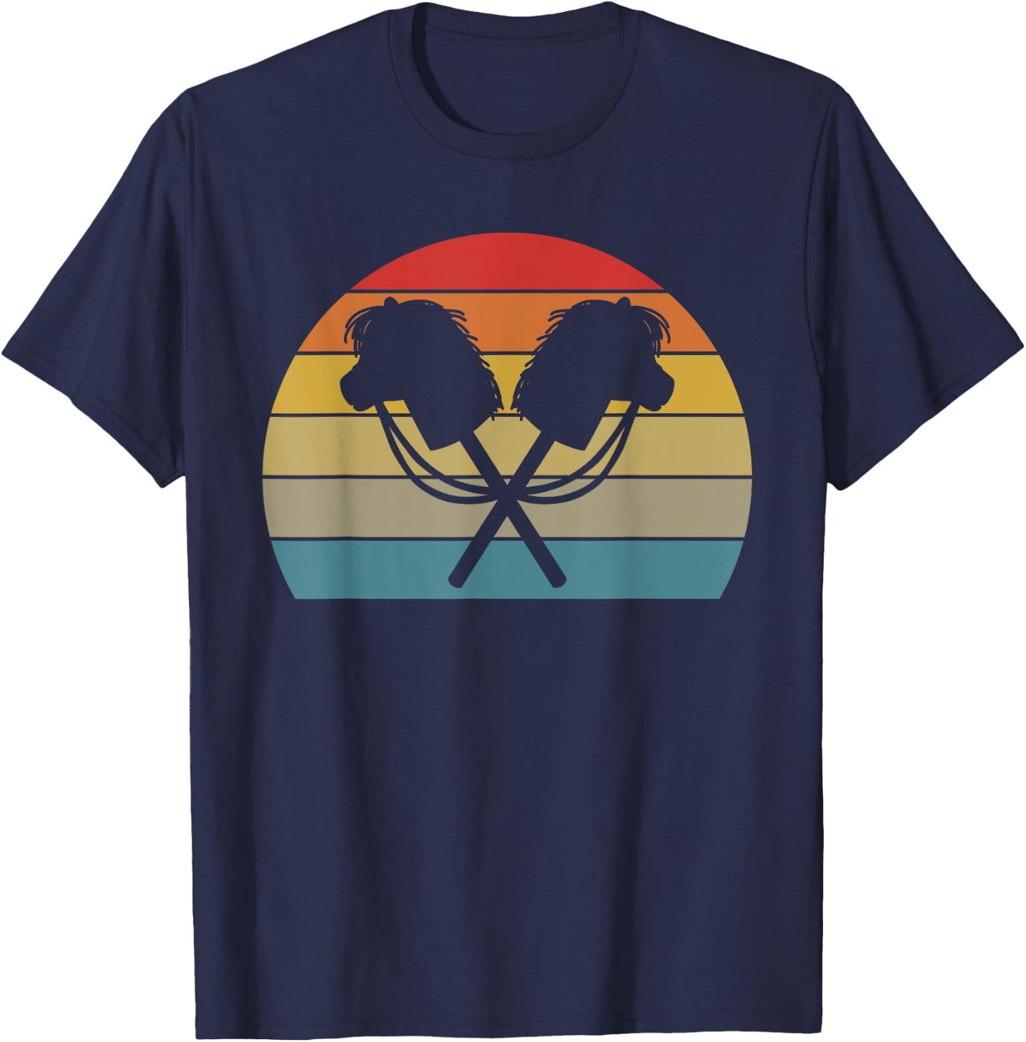 Retro Hobby Horse I Hobby Horsing Horse T-Shirt - T-Shirt | Navy