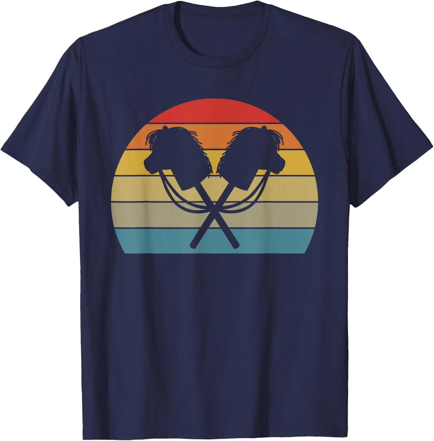 Retro Hobby Horse I Hobby Horsing Horse T-Shirt - T-Shirt | Navy