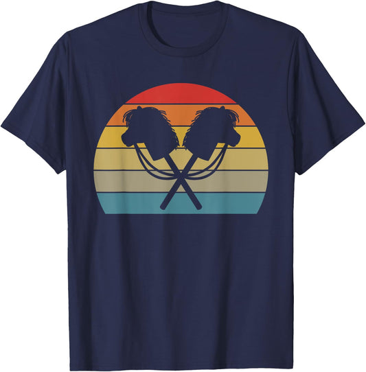 Retro Hobby Horse I Hobby Horsing Horse T-Shirt - T-Shirt | Navy
