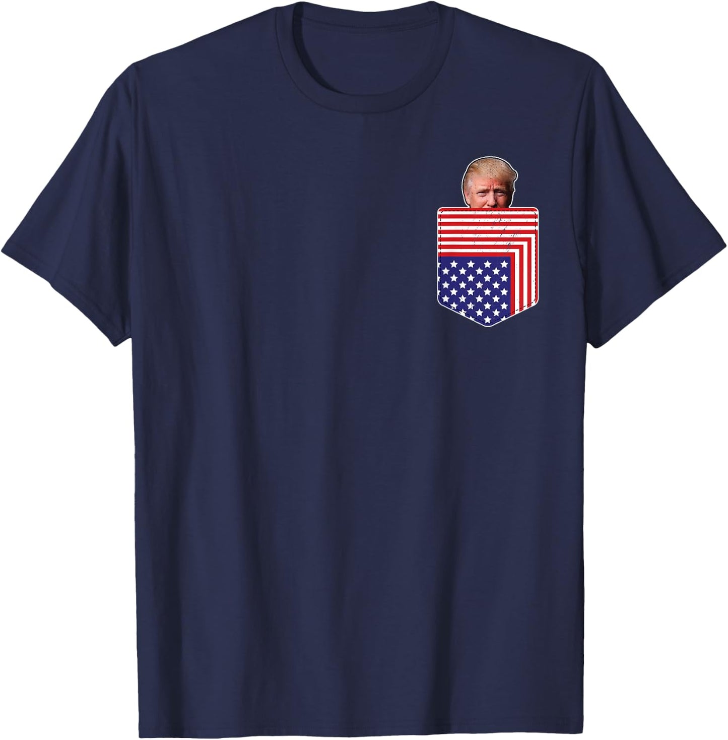 Peeking Pocket Trump Shirt Trump In Your Pocket 2024 T-Shirt - T-Shirt | Navy