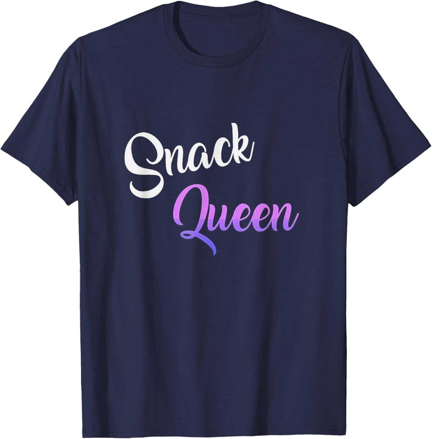 Snack Queen - Funny Cooking - Snacks Lovers T-Shirt - T-Shirt | Navy