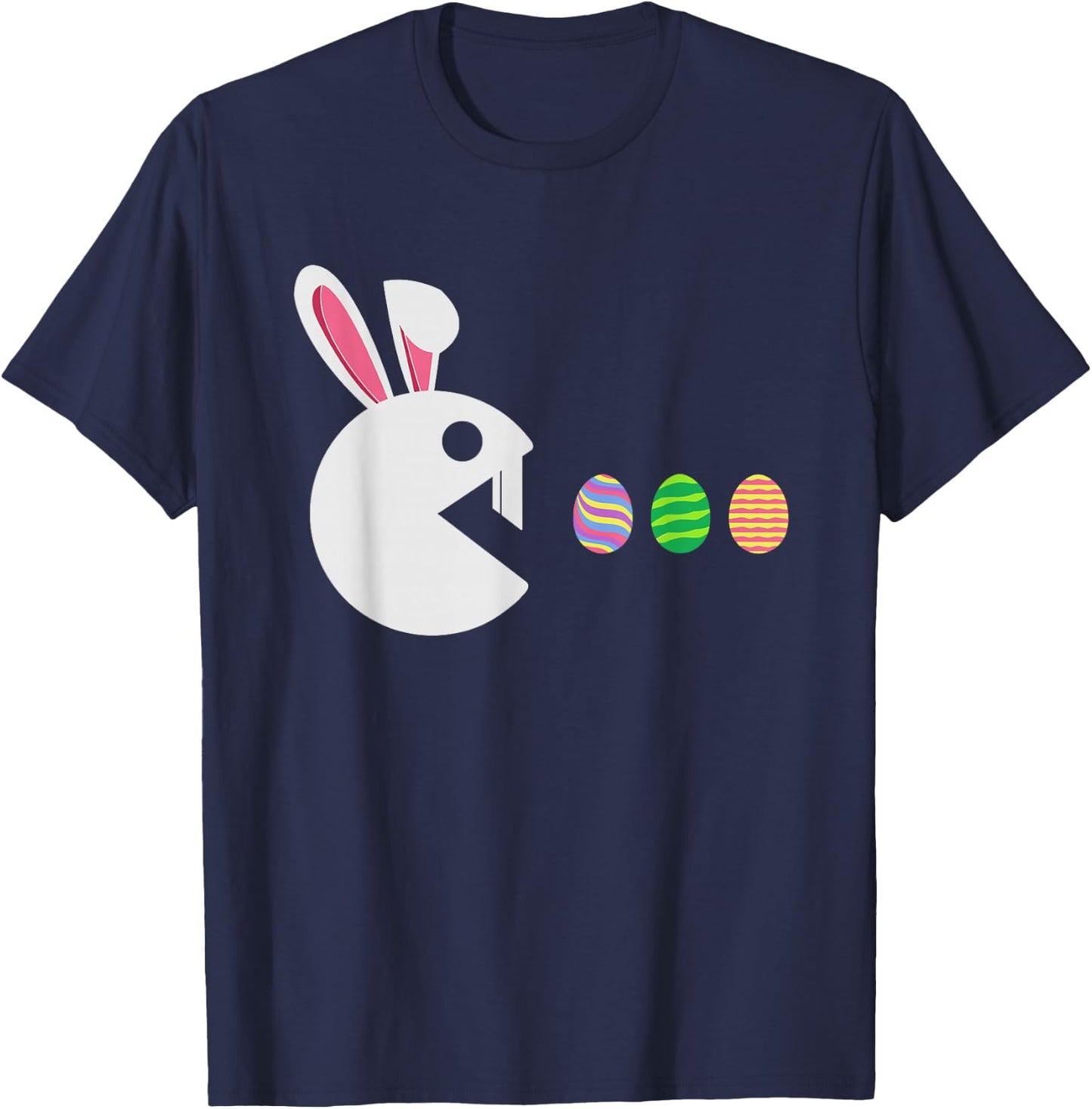 Bunny Happy Easter Egg Hunting Video Game Gamer Boys Kids T-Shirt - T-Shirt | Navy