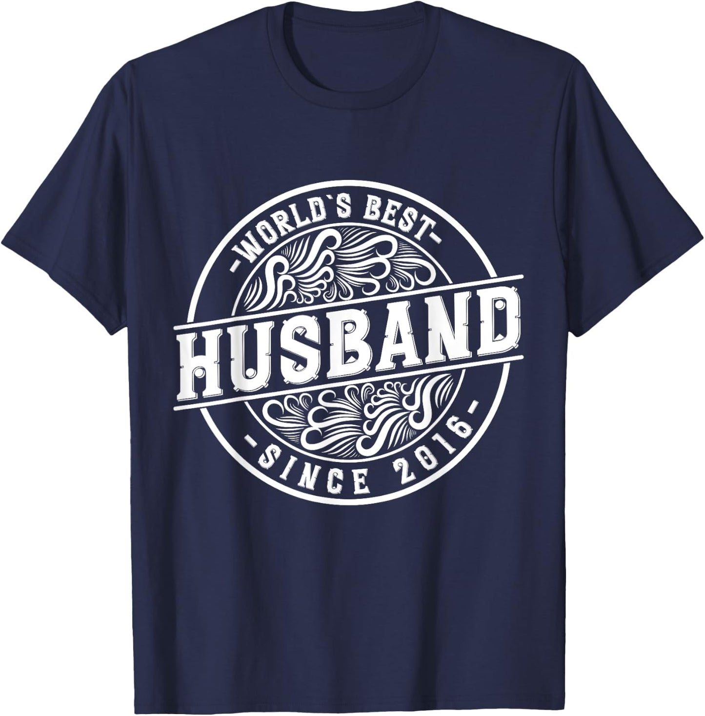 World´s Best Husband Since 2016 9th Wedding day anniversary T-Shirt - T-Shirt | Navy