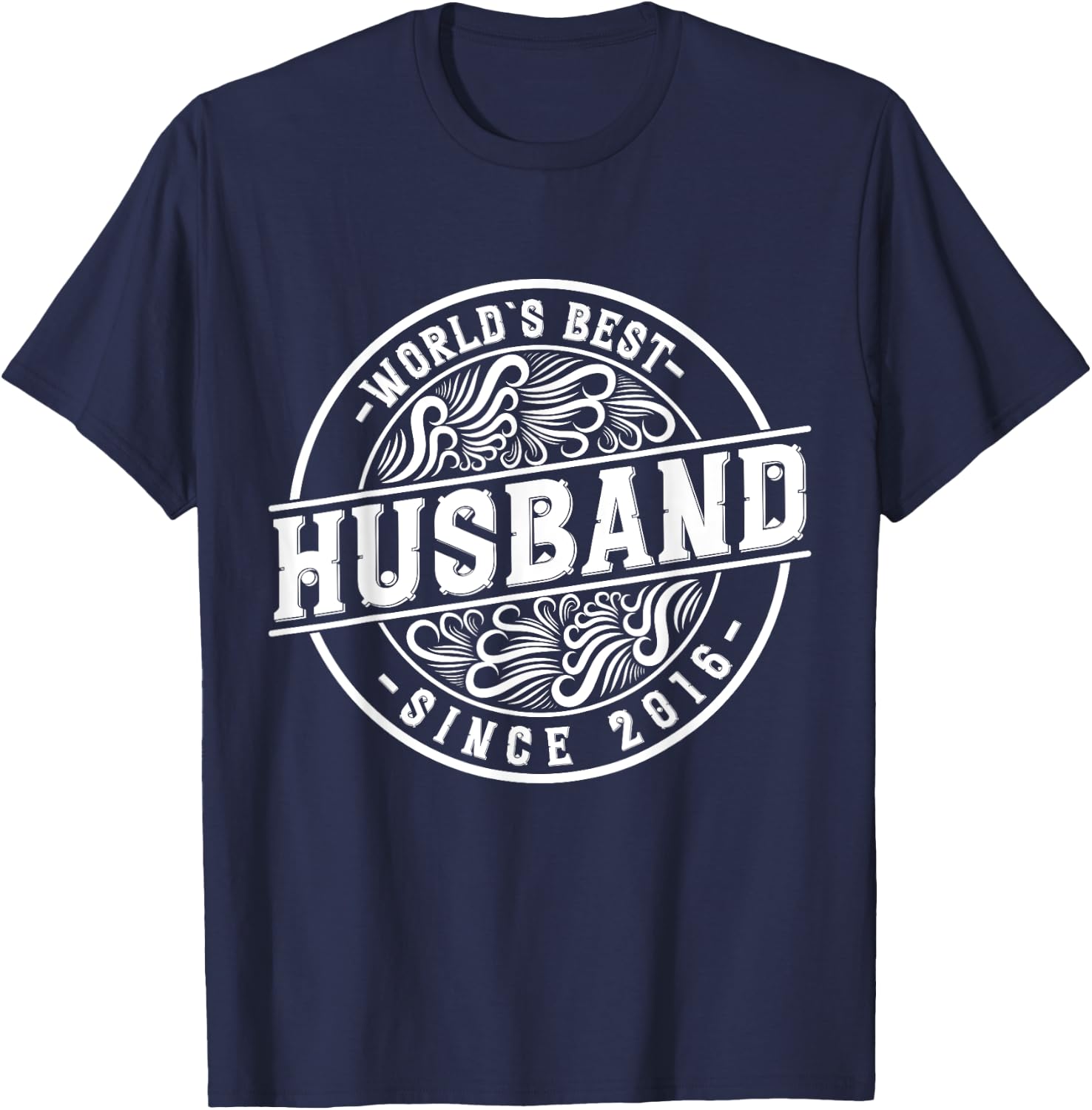 World´s Best Husband Since 2016 9th Wedding day anniversary T-Shirt - T-Shirt | Navy