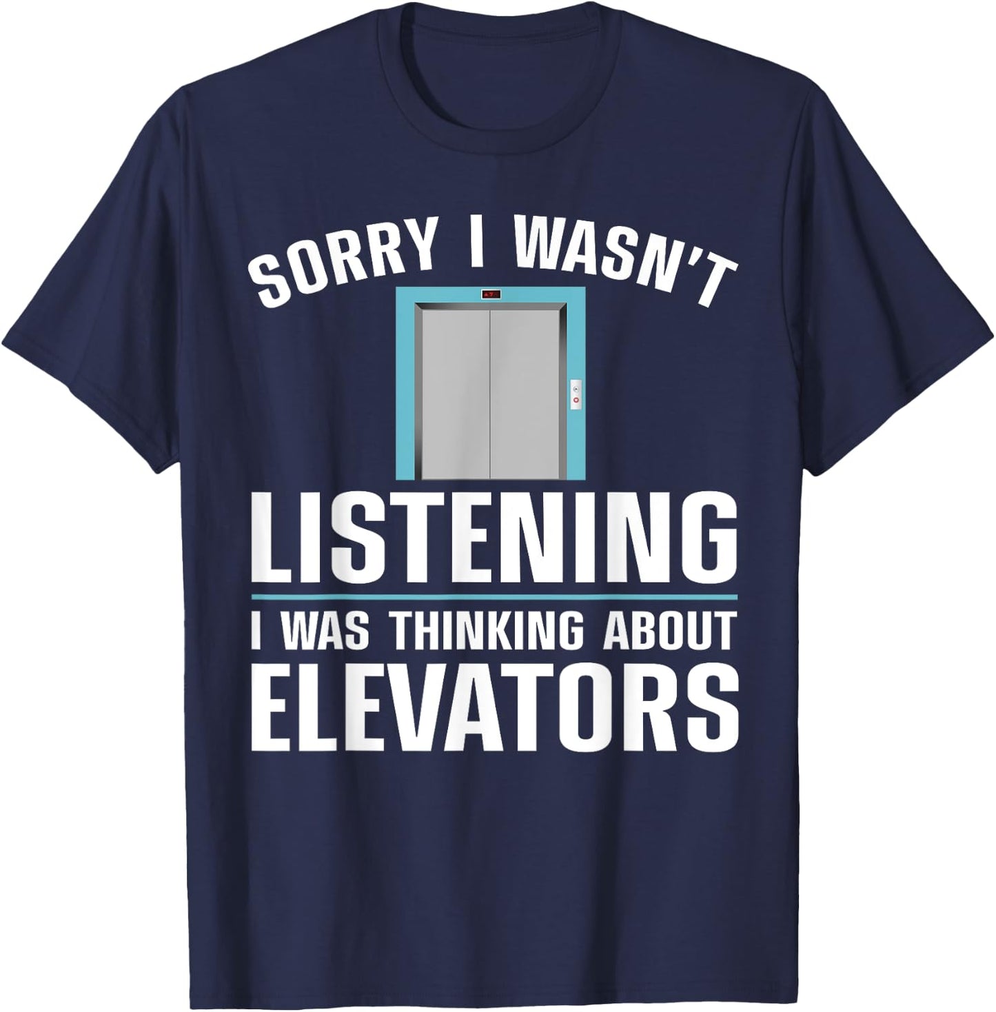 Cool Elevator Art Men Women Inspector Mechanic Maintenance T-Shirt - T-Shirt | Navy